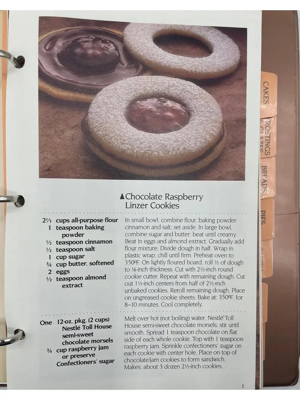 1986 Toll House Treasury Cookbook: Vintage Nestle Recipes
